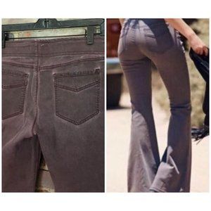 FREE PEOPLE coated pull on flare jeans size 30 X 31
